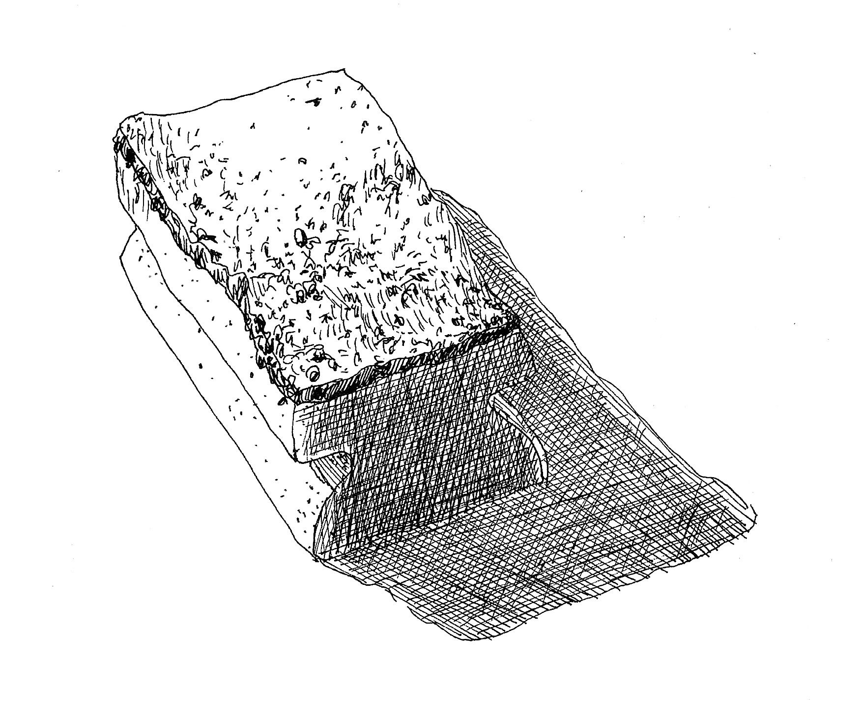 Drawing of a washing-up sponge