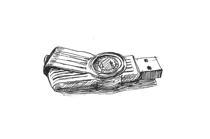 Drawing of a USB stick